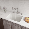 Alfi Brand 24" White Undermount / Drop In Fireclay Kitchen Sink AB2418UD-W